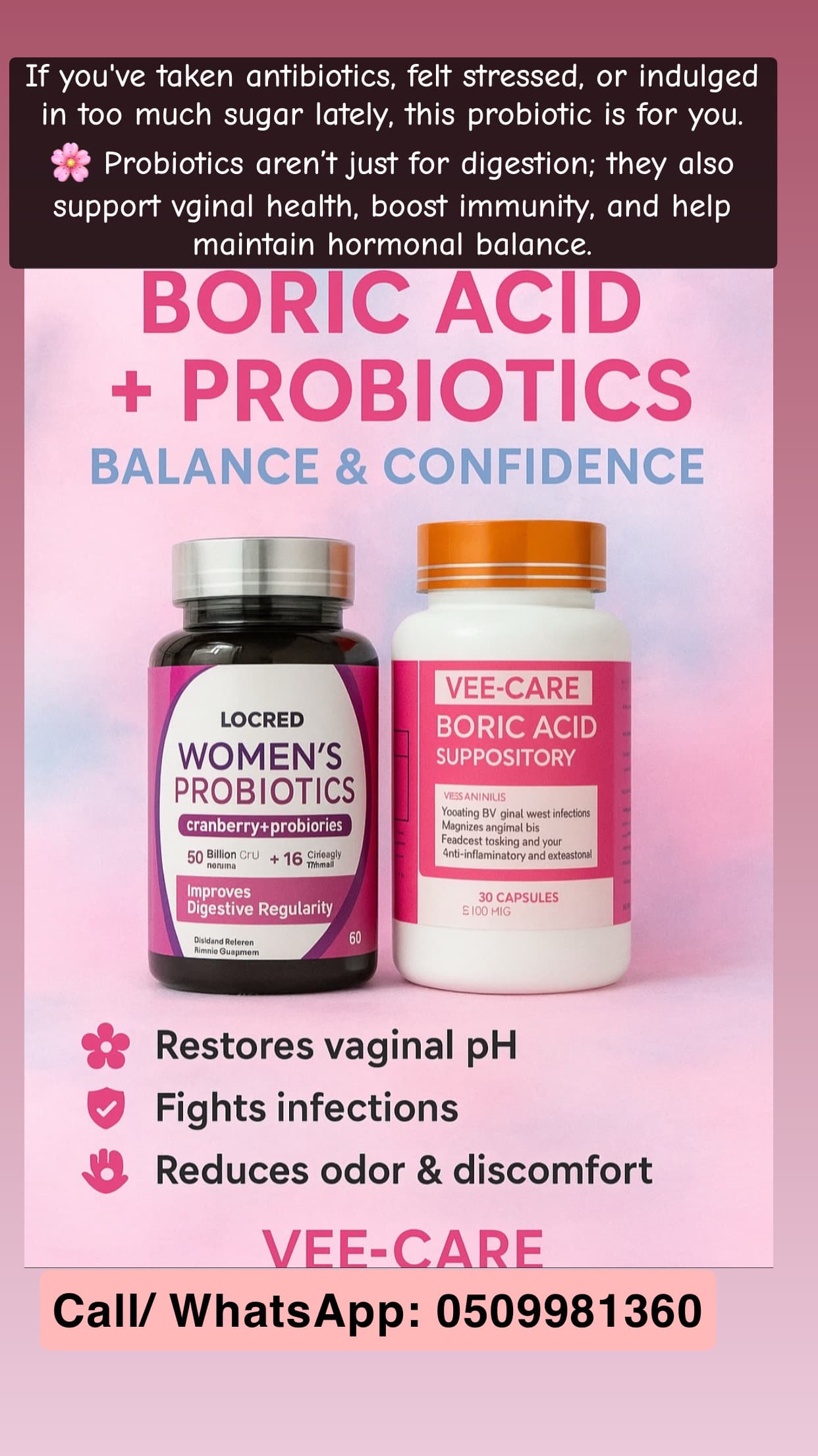 PROBIOTIC & BORIC ACID